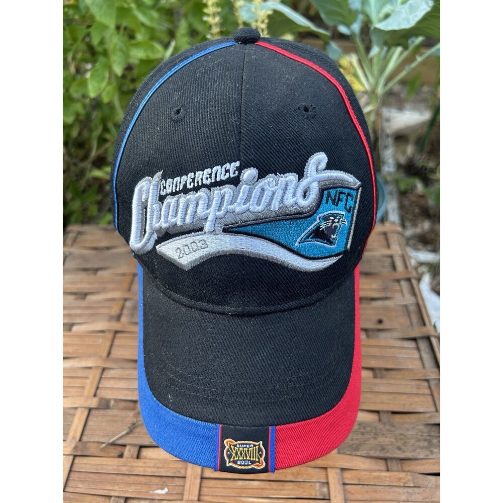 Carolina Panthers Vintage 2003 Conference Champions Reebok Strapback Cap Hat
